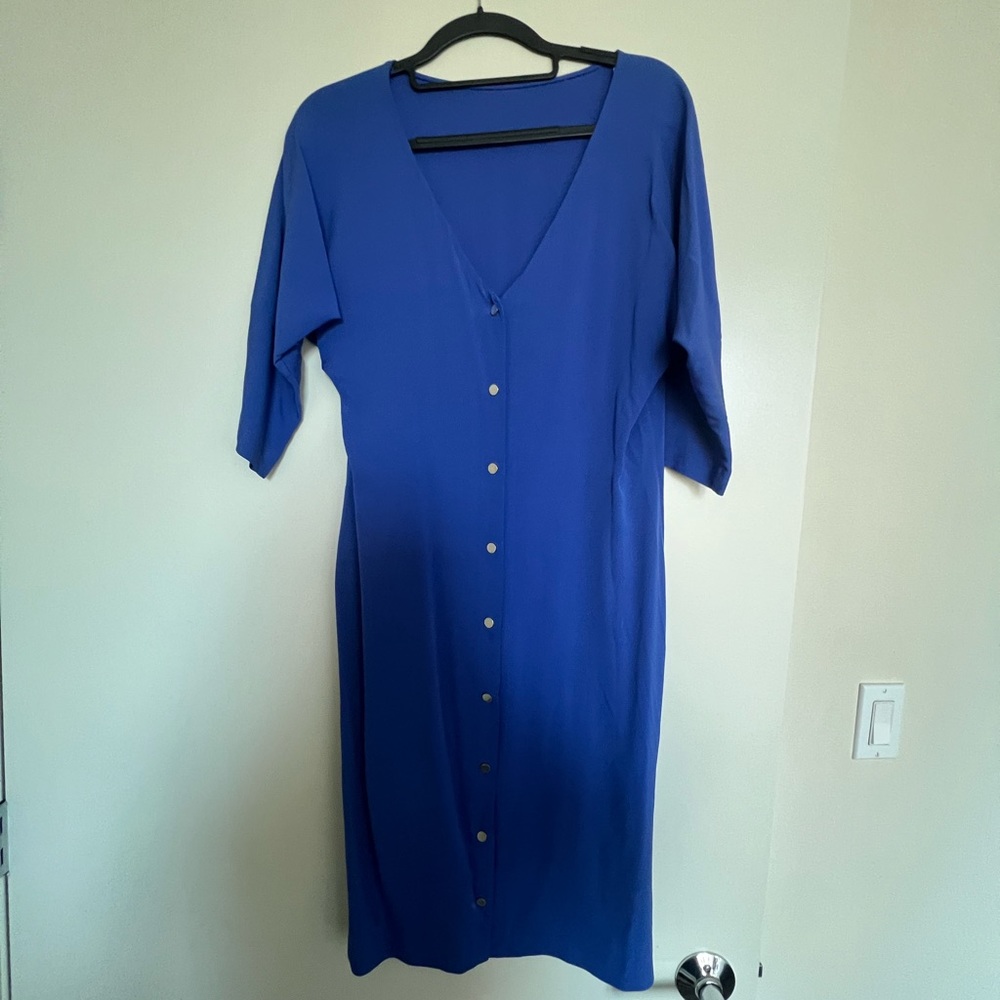 Blue Silk Diane Von Furstenberg Dress